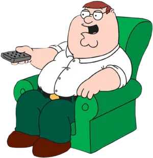 Peter_ Griffin_with_ Remote PNG image