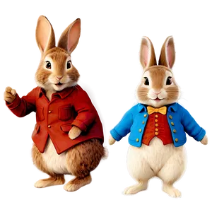 Peter Rabbit And Benjamin Bunny PNG 06262024