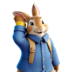 Peter Rabbit In Blue Jacket PNG 81
