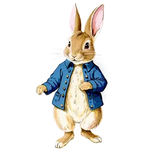 Peter Rabbit Vintage Drawing PNG 06262024