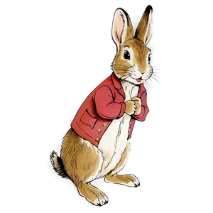 Peter Rabbit Vintage Drawing PNG Xwu45 PNG