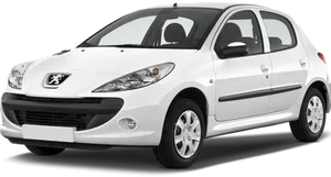 Peugeot206 White Hatchback PNG image