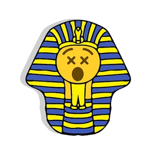 Pharaoh Emoji Expression Artwork PNG image