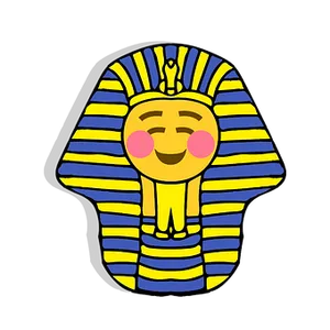 Pharaoh Emoji Hybrid Graphic PNG image