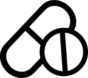Pharmaceutical Capsule Logo Graphic PNG image