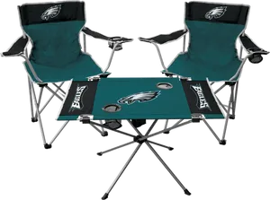 Philadelphia Eagles Folding Chairsand Table Set