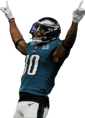 Philadelphia Eagles Player Celebrating Victory