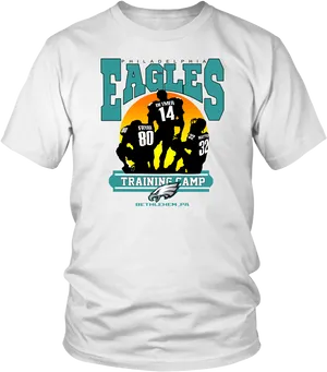 Philadelphia Eagles Training Camp T Shirt Design PNG image