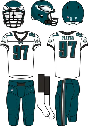 Philadelphia Eagles Uniform Concept PNG image
