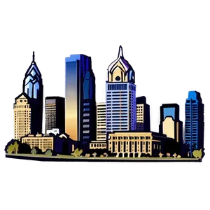 Philadelphia Skyline At Dawn PNG 06252024