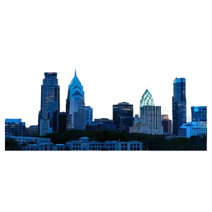 Philadelphia Skyline At Twilight Png 80 PNG image