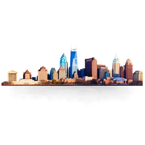 Philadelphia Skyline During Golden Hour PNG 97 PNG