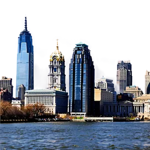 Philadelphia Skyline From River View PNG 37 PNG