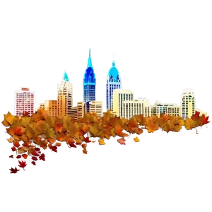 Philadelphia Skyline In Autumn Png Ydx PNG image