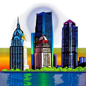 Philadelphia Skyline In Comic Style PNG 53