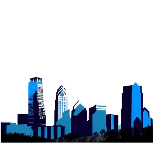 Philadelphia Skyline With Blue Sky PNG 06252024