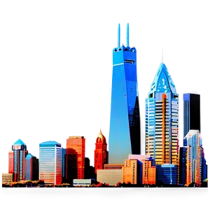 Philadelphia Skyline With Blue Sky PNG Xoj47 PNG