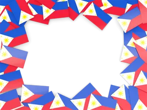 Philippine Flag Inspired Frame PNG image
