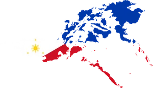 Philippine Flag Map Outline PNG image