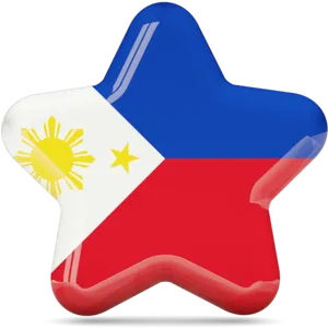 Philippine Flag Star Shape PNG image