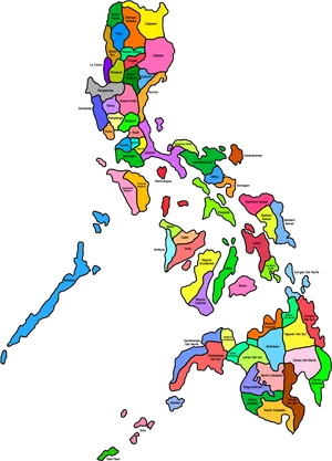 Philippines Administrative Divisions Map PNG image