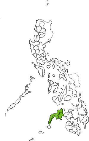 Philippines Map Highlighted Region PNG image