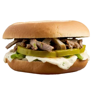 Philly Cheesesteak Chicken Sandwich PNG 06132024 PNG