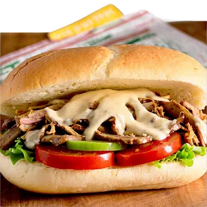 Philly Cheesesteak Chicken Sandwich PNG Uct PNG