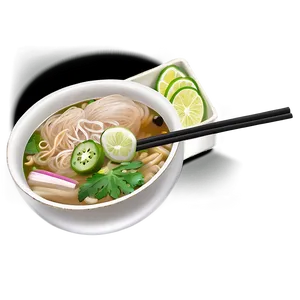 Pho Soup Bowl Top View Png 9 PNG image