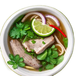 Pho Soup With Herbs PNG Wsb PNG