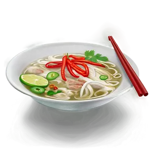 Pho With Lime And Chili PNG Mwu PNG