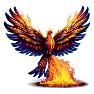 Phoenix In Fire Circle PNG Gku73 PNG