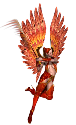 Phoenix Winged Fairy Archer
