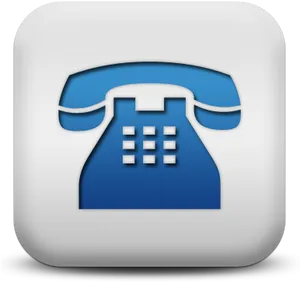 Phone App Icon Blueand White PNG