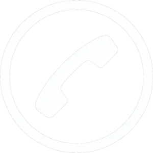 Phone Call Icon Blackand White PNG image