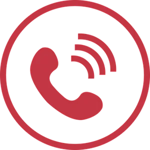 Phone Call Icon Redand Black PNG image