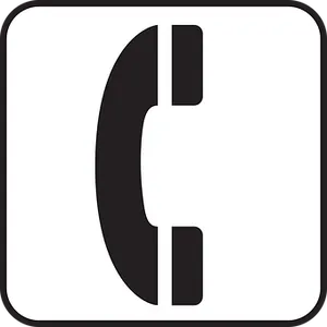 Phone Icon Simple Blackand White PNG image