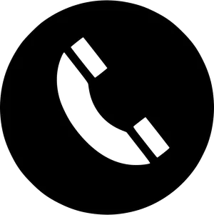 Phone Receiver Icon Black PNG