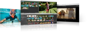 Photo Editing Software Interface Demonstration PNG image