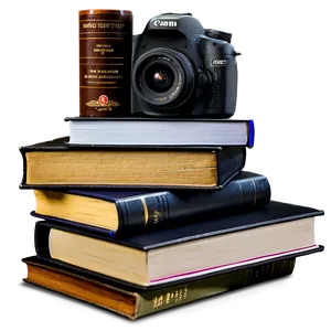 Photography Books Stack Png Hmn78 PNG image