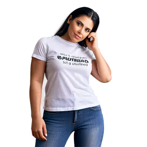 Photorealistic White T-shirt Mockup PNG Bim
