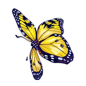 Photorealistic Yellow Butterfly PNG 58