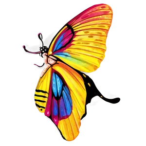 Photorealistic Yellow Butterfly PNG Kwv9 PNG