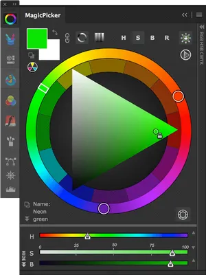 Photoshop Color Picker Tool Screenshot PNG image