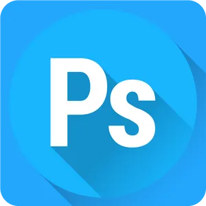 Photoshop Logo Blue Background PNG image