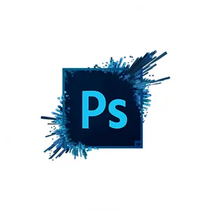 Photoshop Logo Exploding Effect PNG image