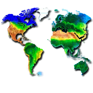 Physical World Map Png 05032024 PNG image
