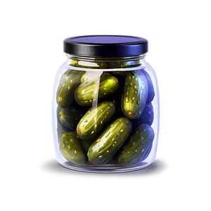 Pickle Jar With Label Png 06212024 PNG image