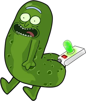 Pickle Rick Animated Character PNG image