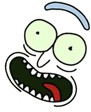 Pickle Rick Face Expression PNG image
